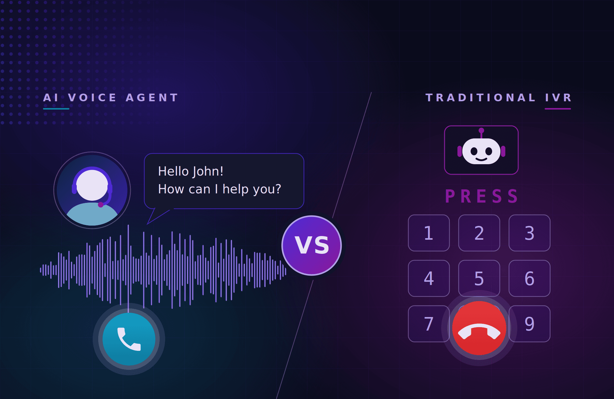 AI Voice Agent vs traditional IVR system