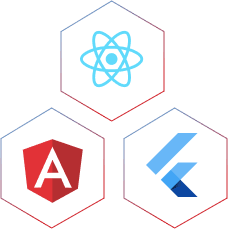Angular, Flutter, React