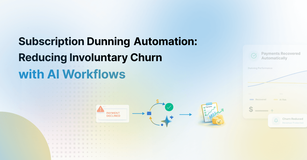 Subscription Dunning Automation: Reducing Involuntary Churn with AI Workflows